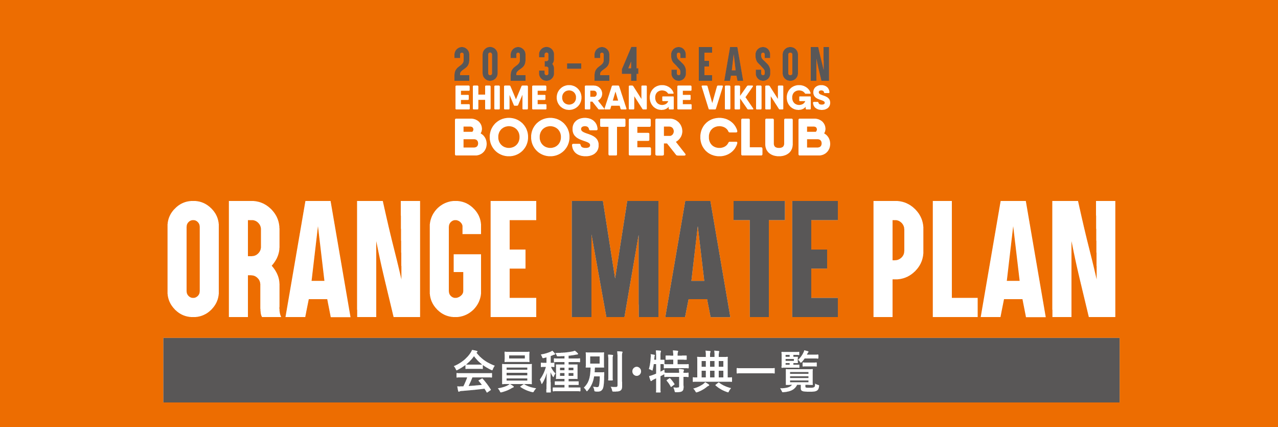 2023-24シーズン ブースタークラブ「オレンジメイト」 | 愛媛オレンジ